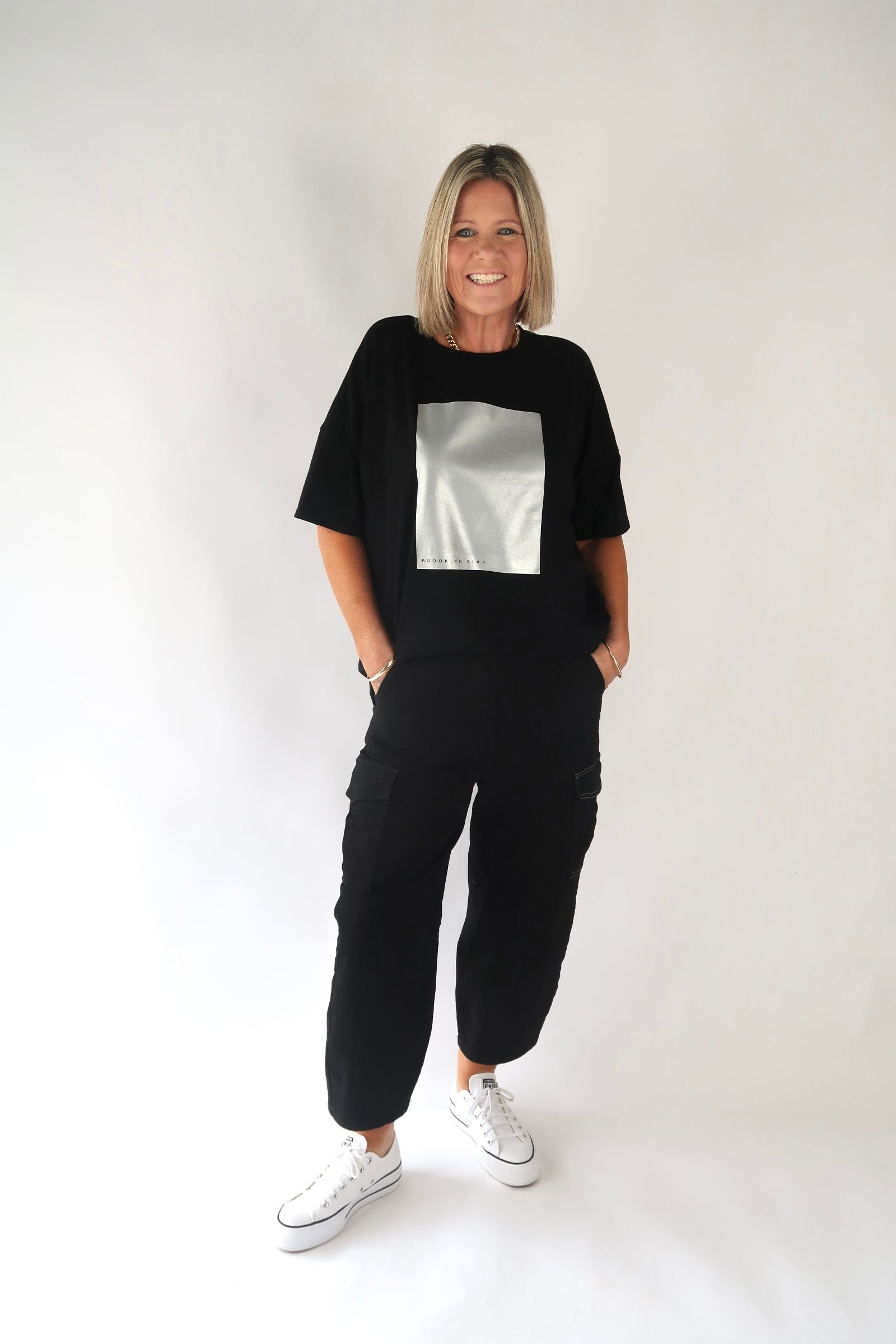 PLATINUM OVERSIZED TEE