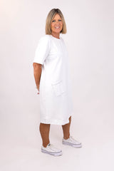 WYOMING TEE DRESS WHITE