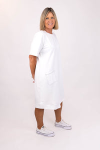 WYOMING TEE DRESS WHITE