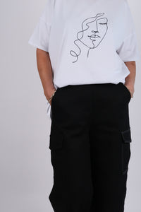 FACE OVERSIZED TEE WHITE