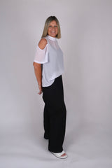 SARA CHIFFON TOP WHITE