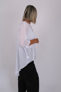 LEAH TOP WHITE BARBWIRE