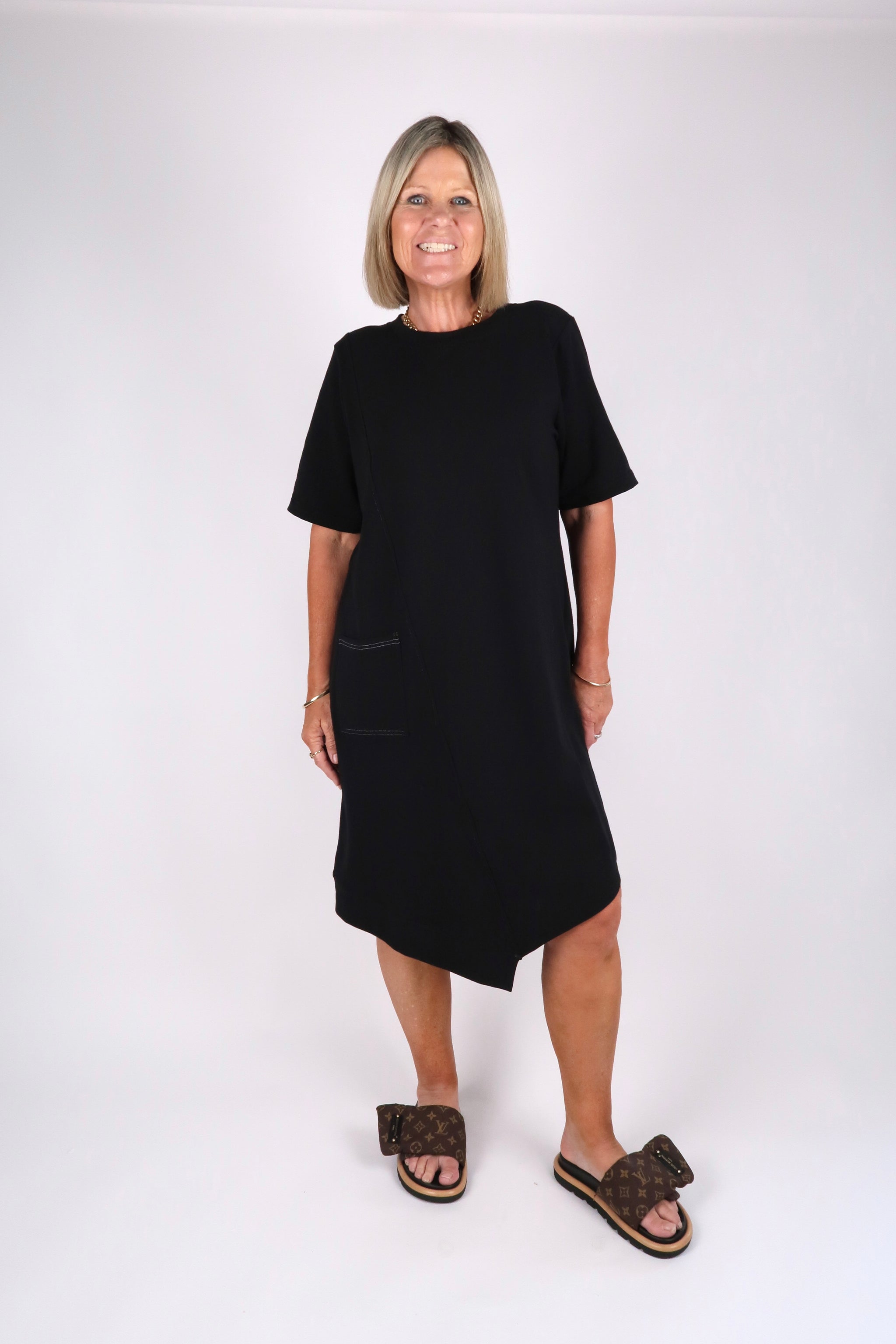 WYOMING TEE DRESS BLACK