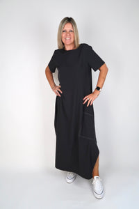 RHODE DRESS CHARCOAL