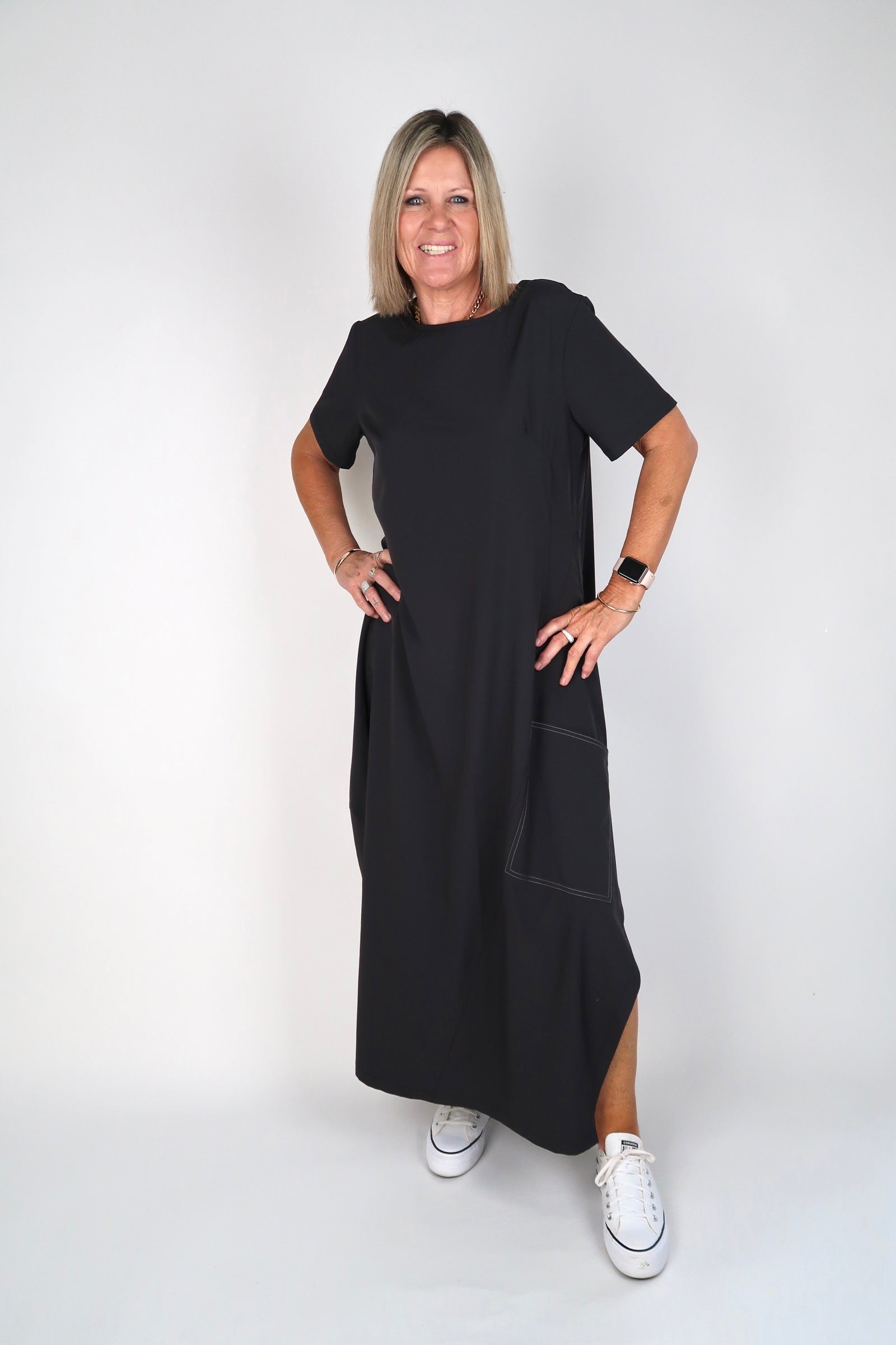 RHODE DRESS CHARCOAL