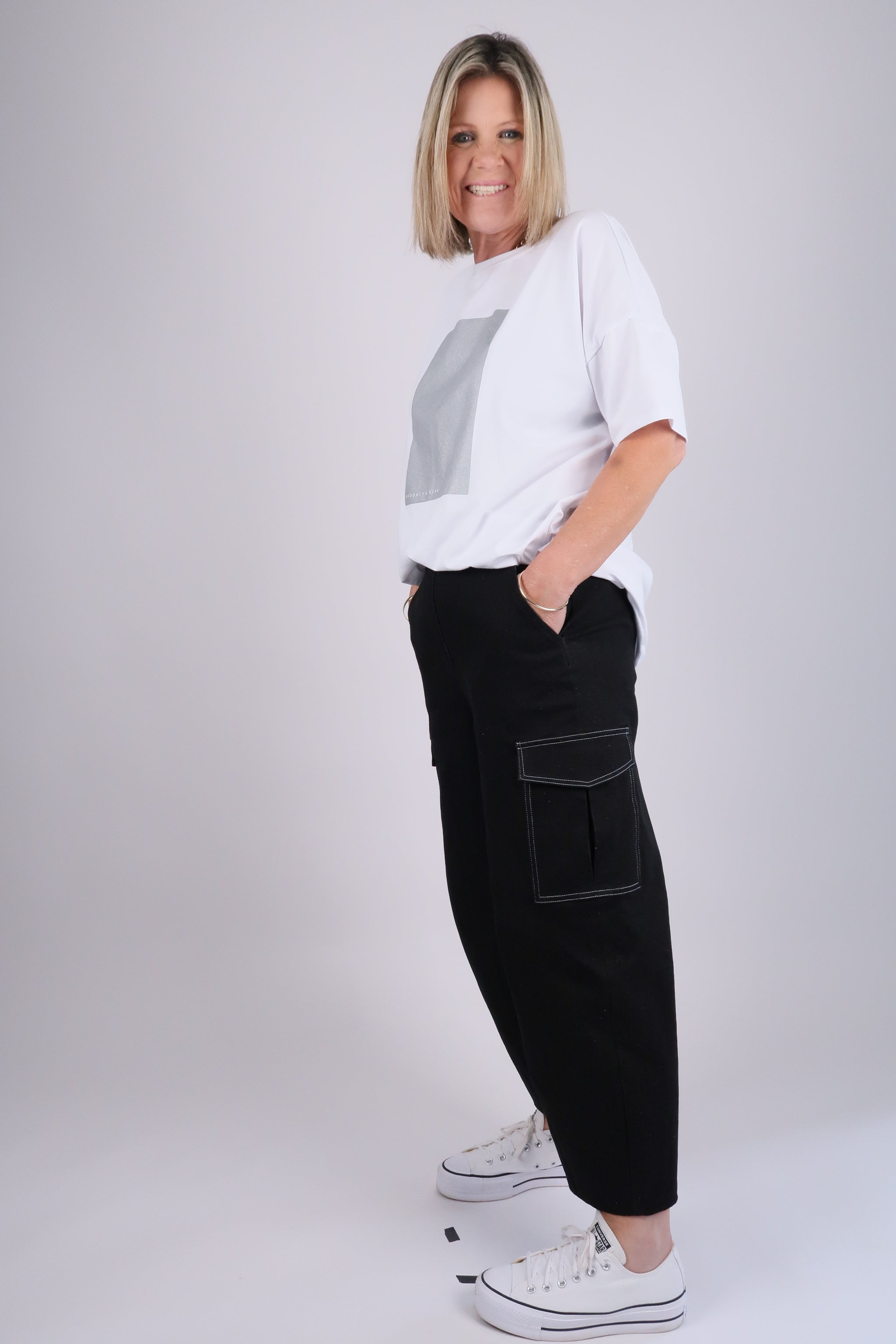 PLATINUM OVERSIZED TEE WHITE