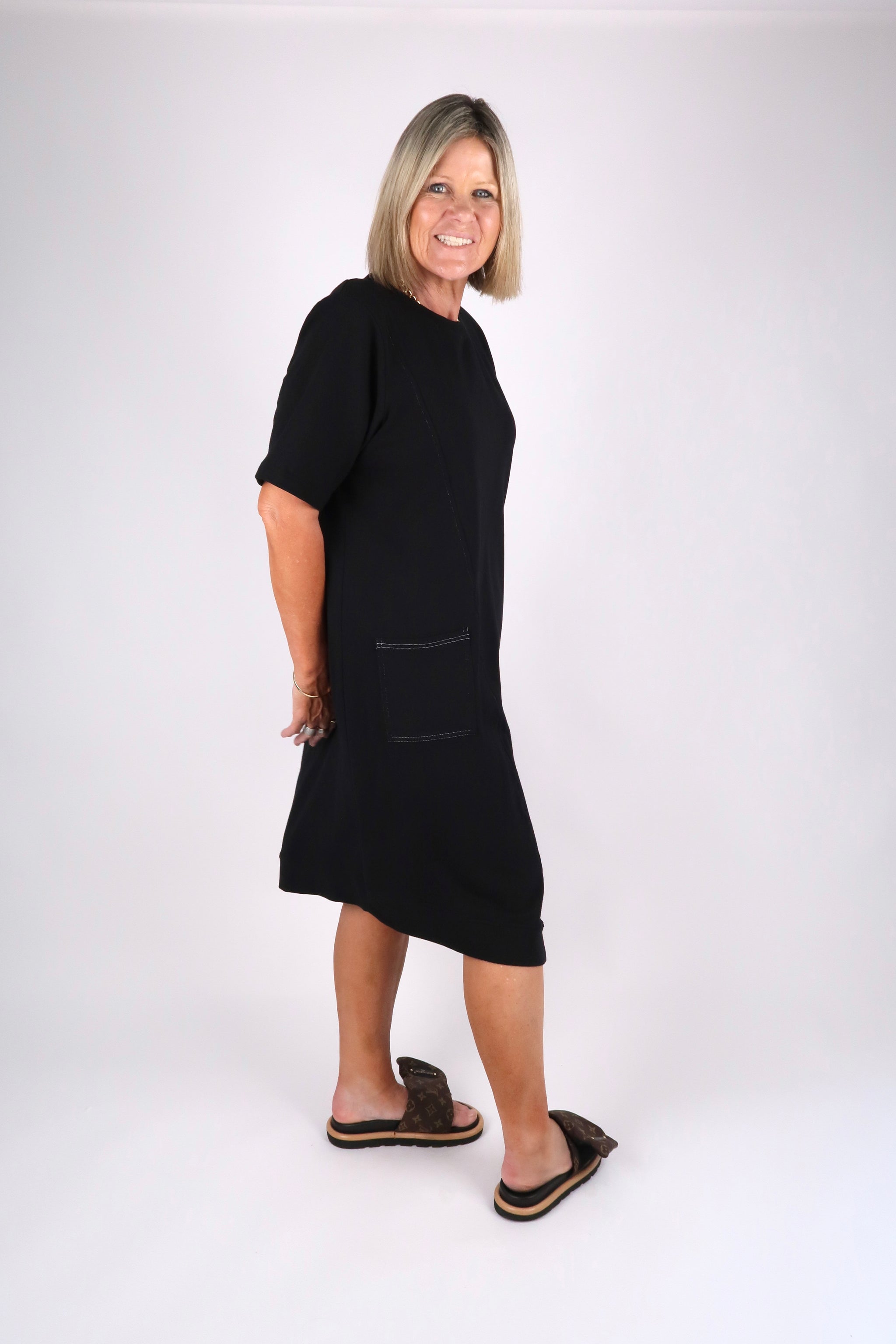 WYOMING TEE DRESS BLACK