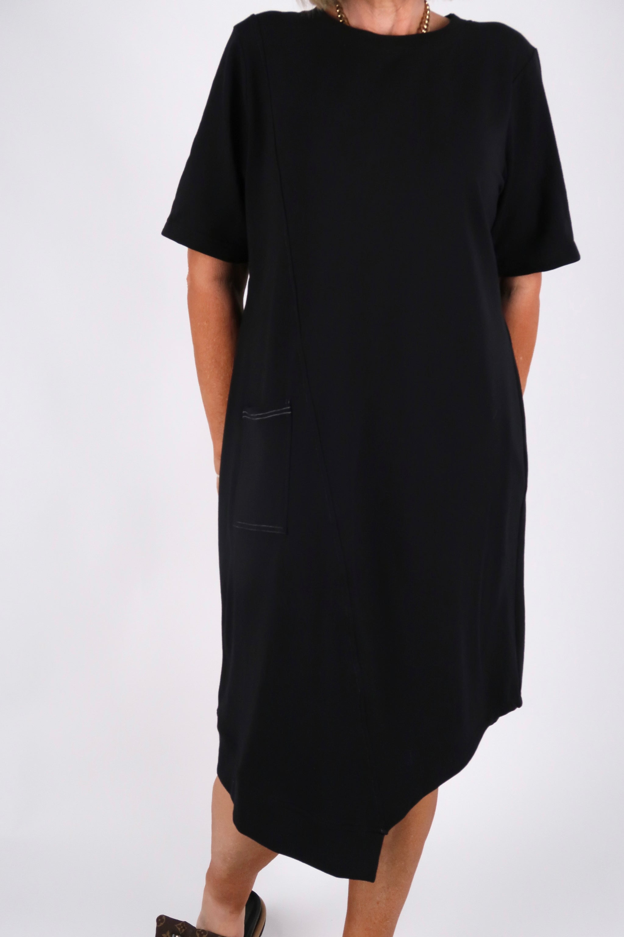 WYOMING TEE DRESS BLACK