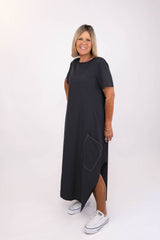 RHODE DRESS CHARCOAL