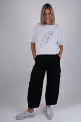 FACE OVERSIZED TEE WHITE