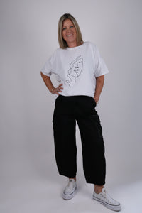 FACE OVERSIZED TEE WHITE