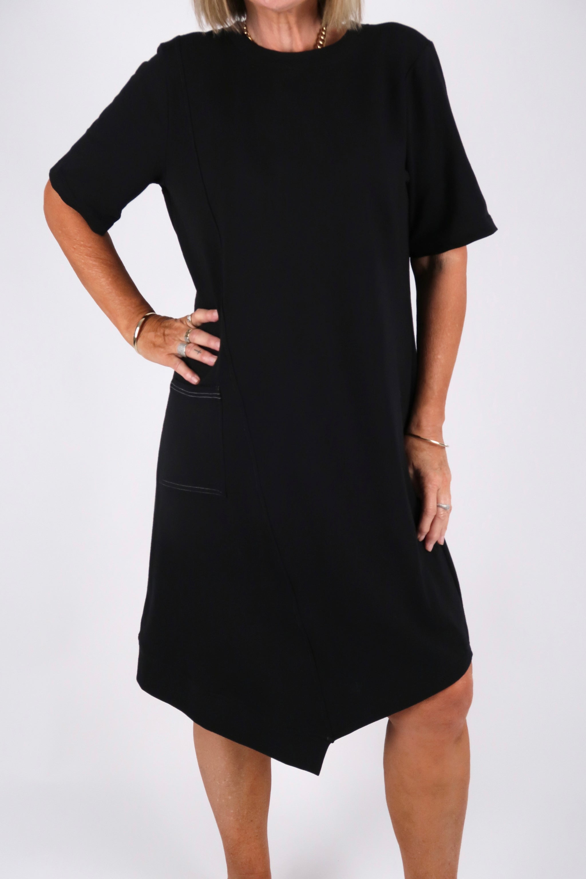 WYOMING TEE DRESS BLACK