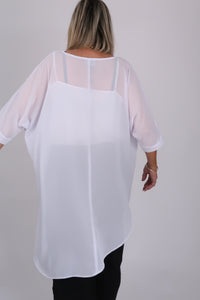 LEAH TOP WHITE BARBWIRE
