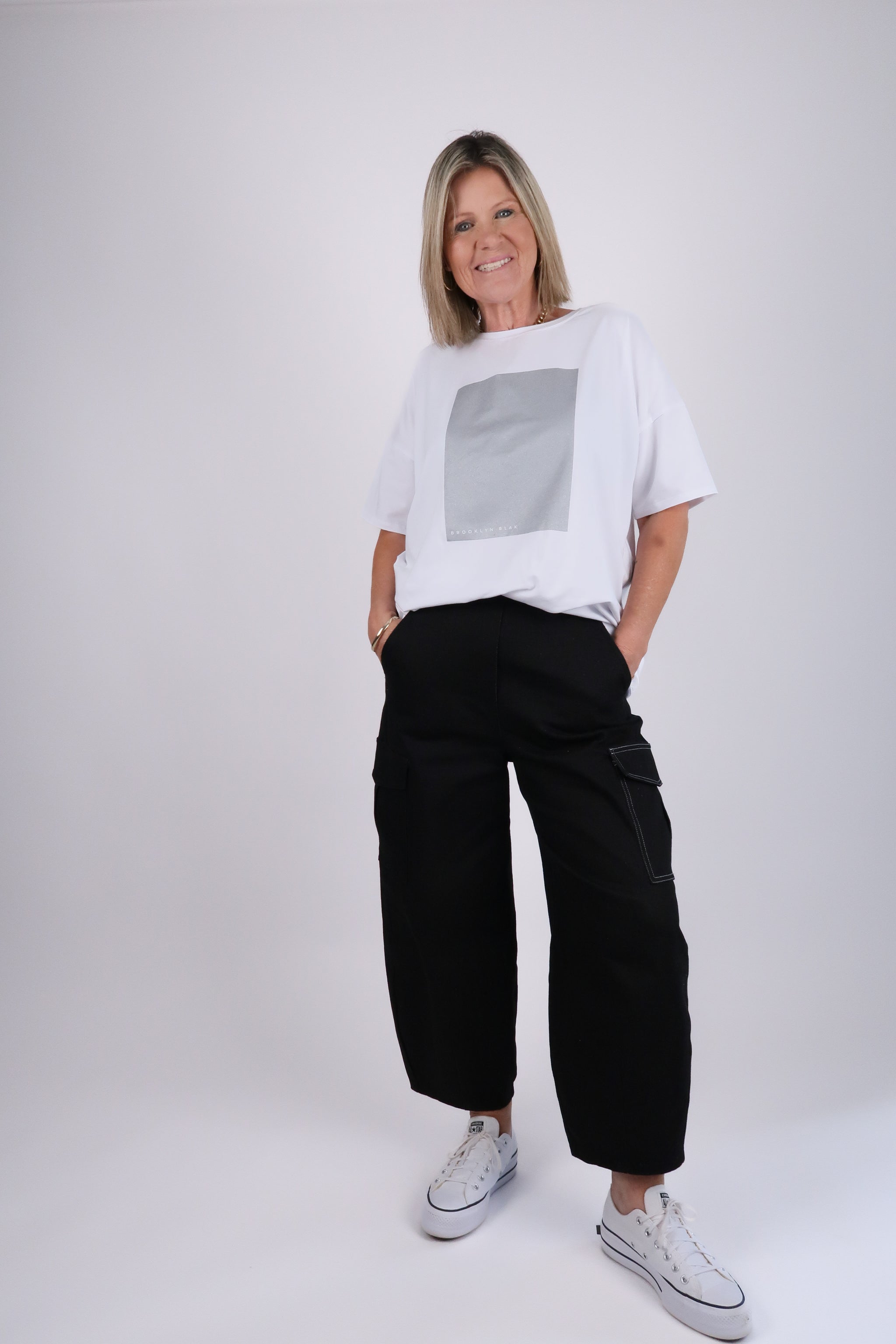 PLATINUM OVERSIZED TEE WHITE