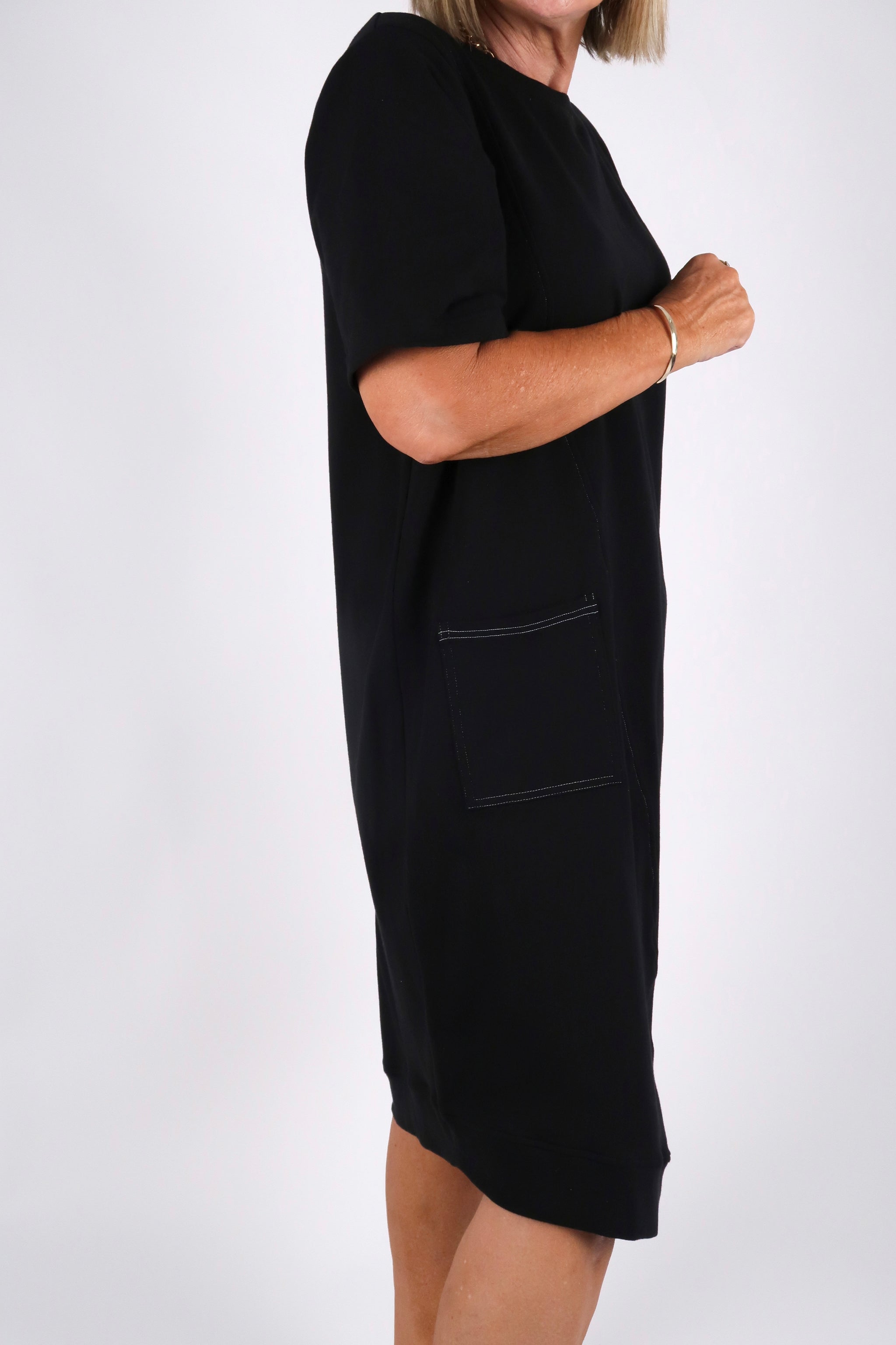 WYOMING TEE DRESS BLACK