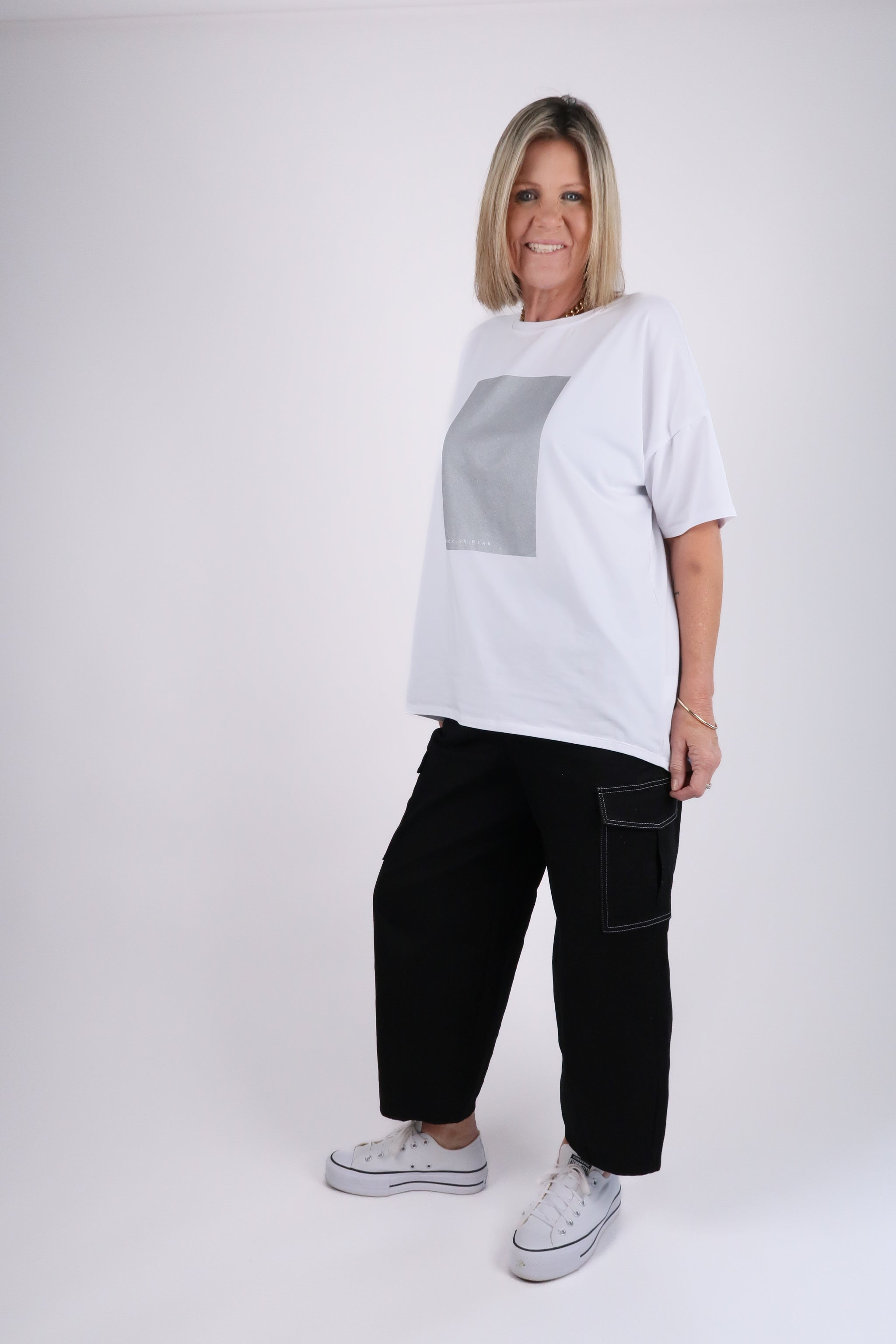 PLATINUM OVERSIZED TEE WHITE