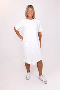 WYOMING TEE DRESS WHITE