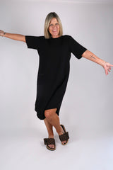 WYOMING TEE DRESS BLACK