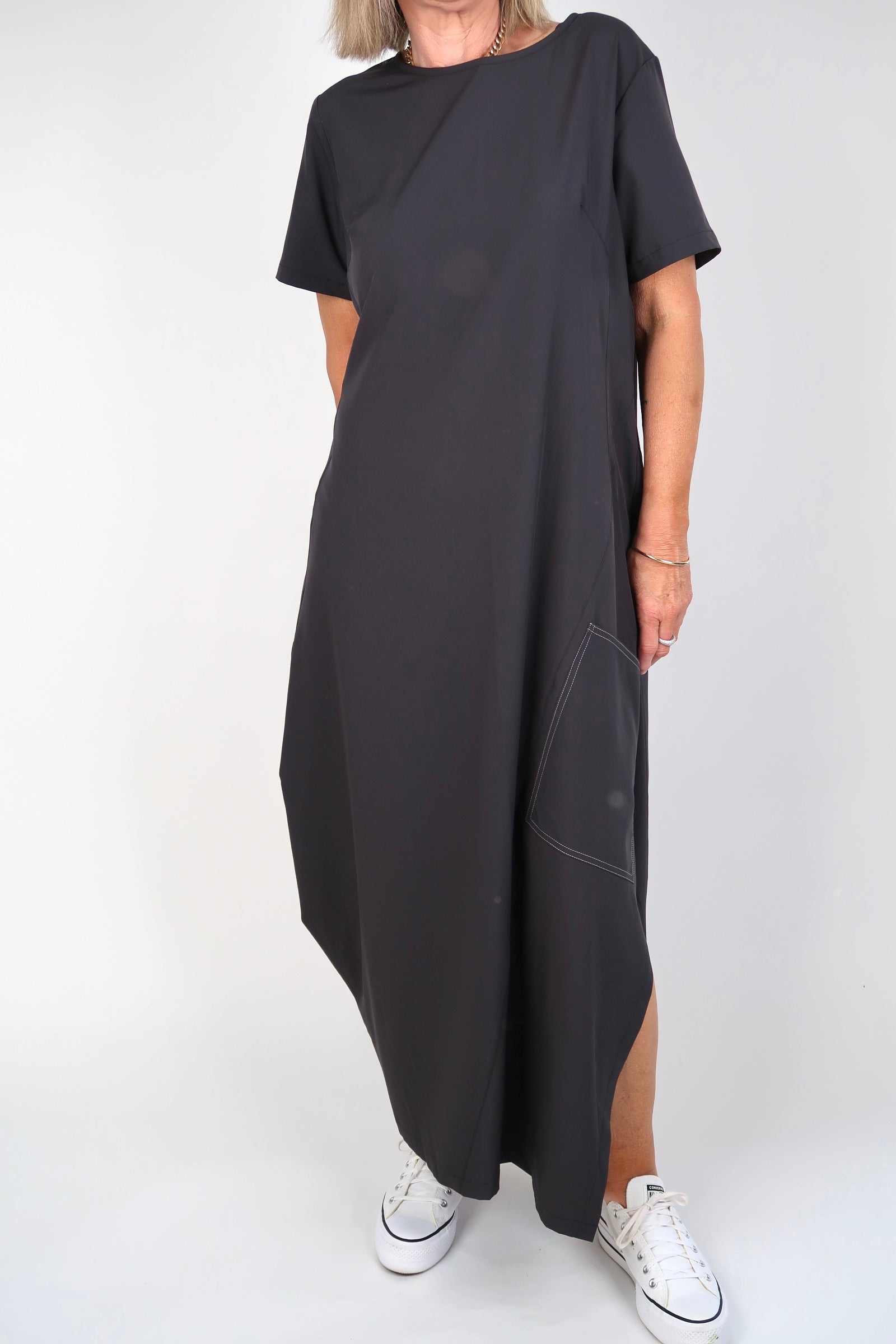 RHODE DRESS CHARCOAL