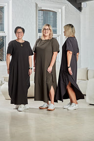 RHODE DRESS CHARCOAL