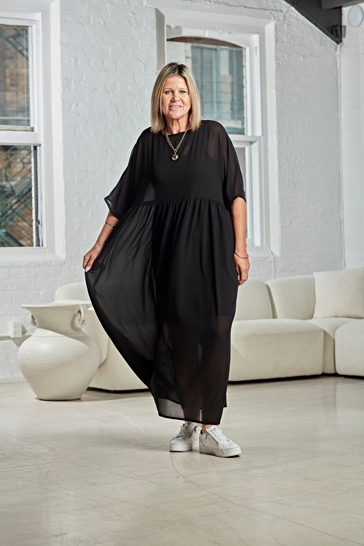 CHIFFON MAXI DRESS