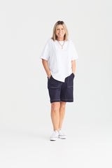 WEEKENDER SHORT WASHED DENIM