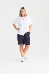 WEEKENDER SHORT WASHED DENIM