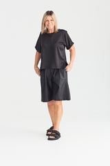 INDY SHORT FAUX LEATHER