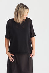 SECOND LOOK MESH TOP