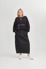 OVERSIZED MACHA ZIP SWEAT