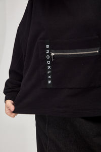 OVERSIZED MACHA ZIP SWEAT
