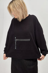 OVERSIZED MACHA ZIP SWEAT