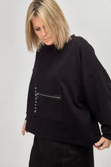 OVERSIZED MACHA ZIP SWEAT