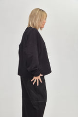 OVERSIZED MACHA ZIP SWEAT