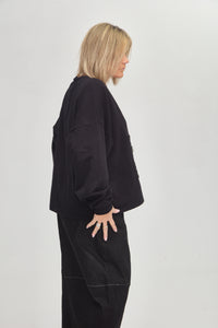 OVERSIZED MACHA ZIP SWEAT