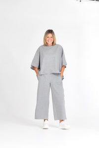 LOUNGE TOP GREY MARLE