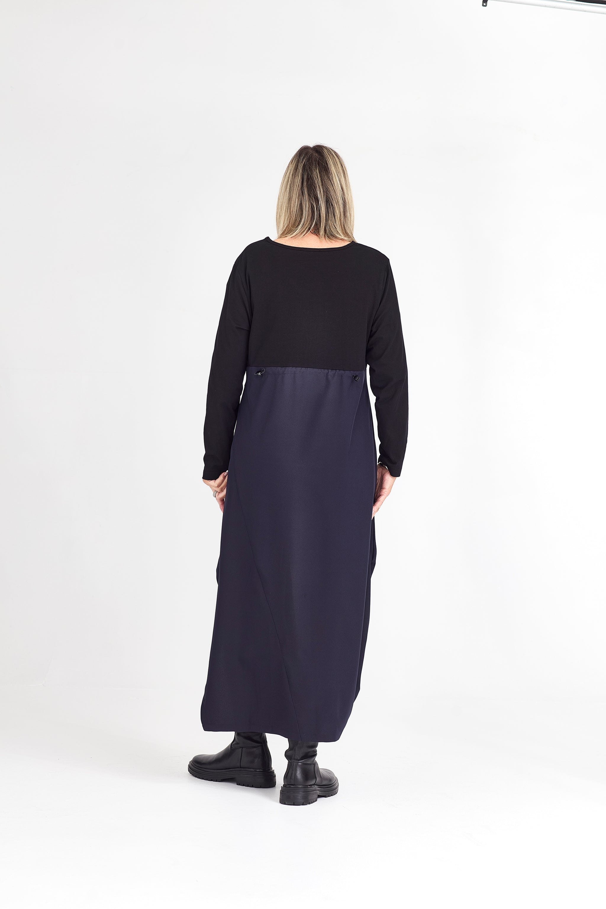 RHODE DRESS LONG SLEEVE NAVY