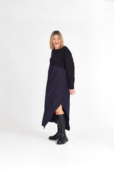 RHODE DRESS LONG SLEEVE NAVY