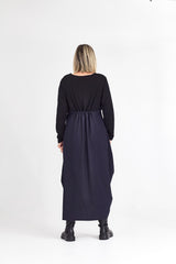 RHODE DRESS LONG SLEEVE NAVY