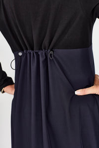 RHODE DRESS LONG SLEEVE NAVY