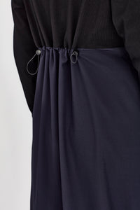 RHODE DRESS LONG SLEEVE NAVY