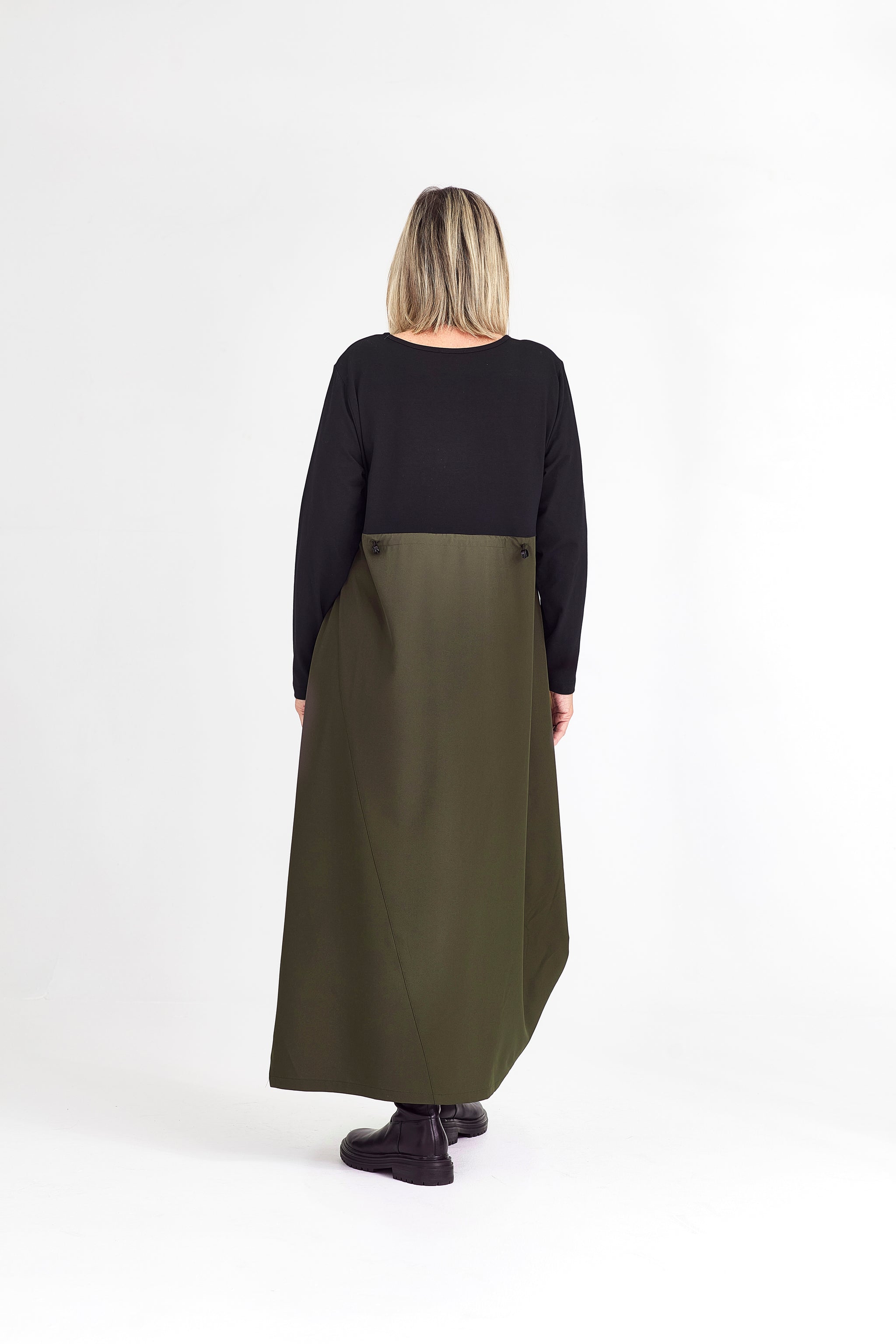 RHODE DRESS LONG SLEEVE KHAKI