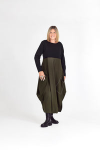 RHODE DRESS LONG SLEEVE KHAKI