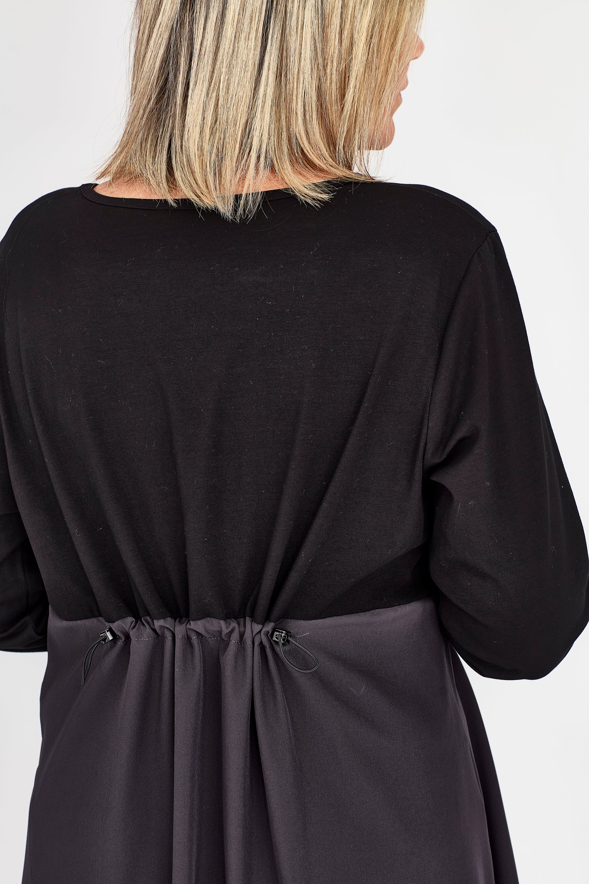 RHODE DRESS LONG SLEEVE CHARCOAL