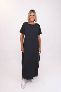 RHODE DRESS CHARCOAL