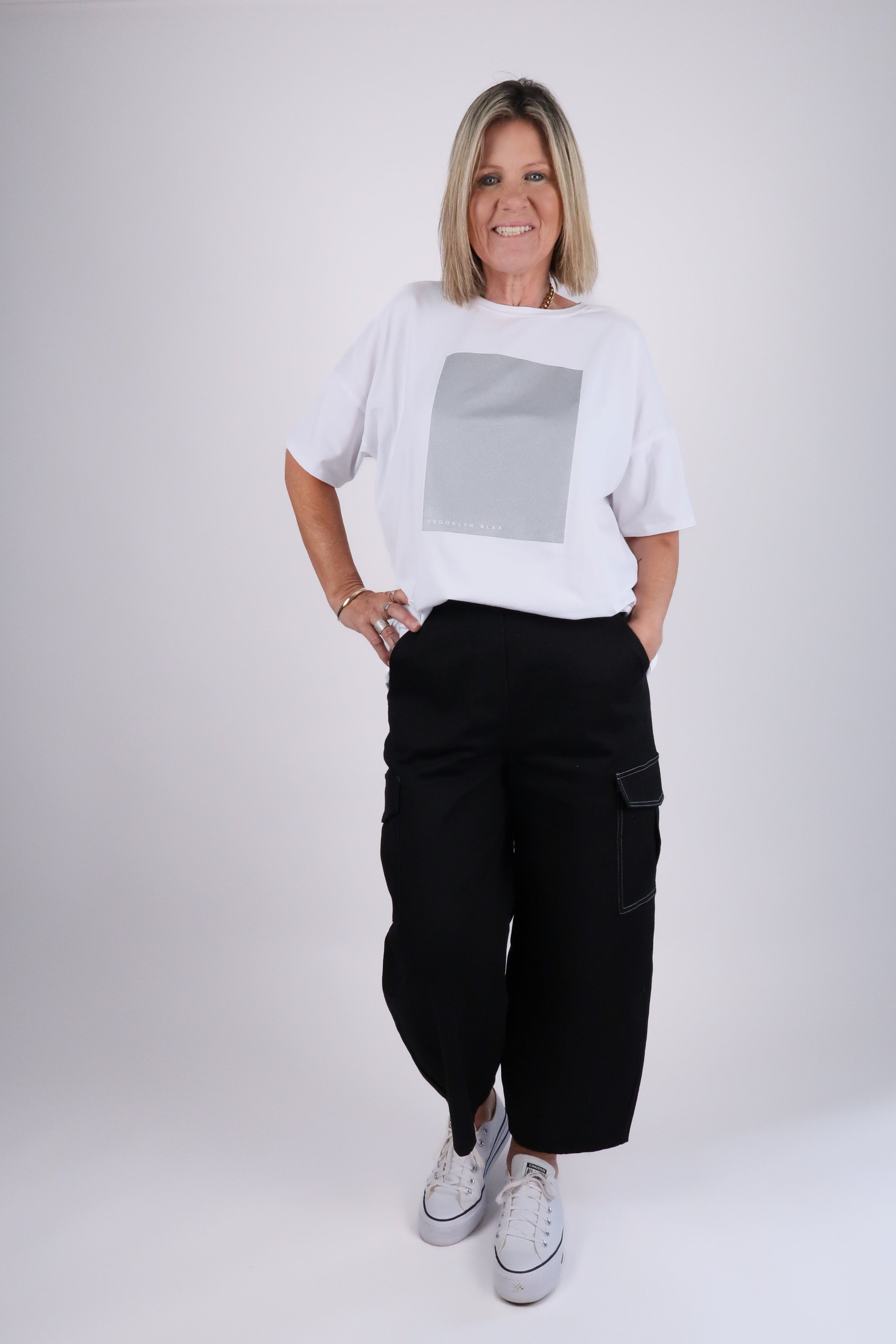 PLATINUM OVERSIZED TEE WHITE