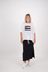 CHICAGO TOP BRUSHSTROKE WHITE