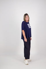 CHICAGO TOP BRUSHSTROKE NAVY