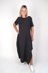 RHODE DRESS CHARCOAL