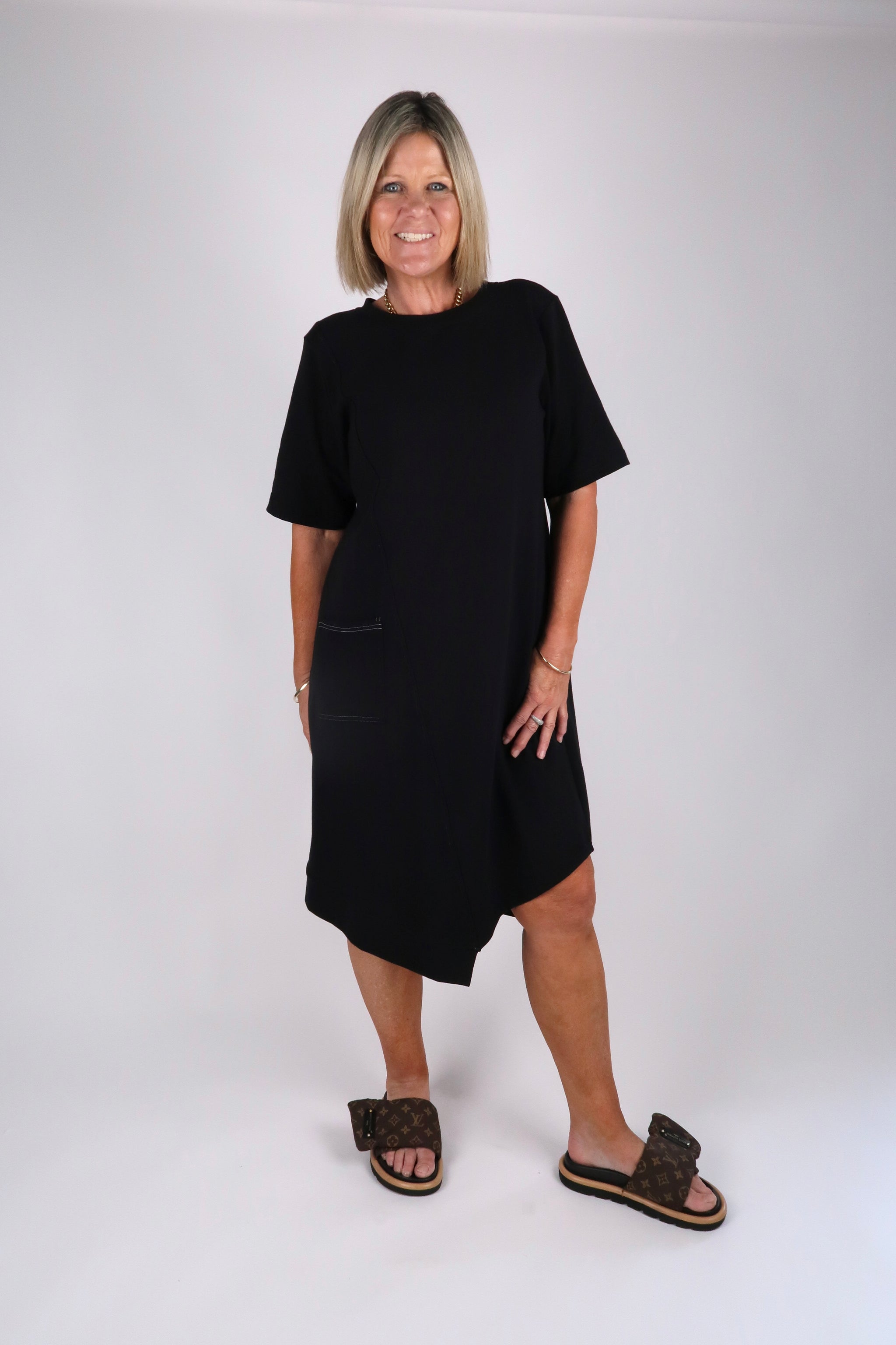 WYOMING TEE DRESS BLACK